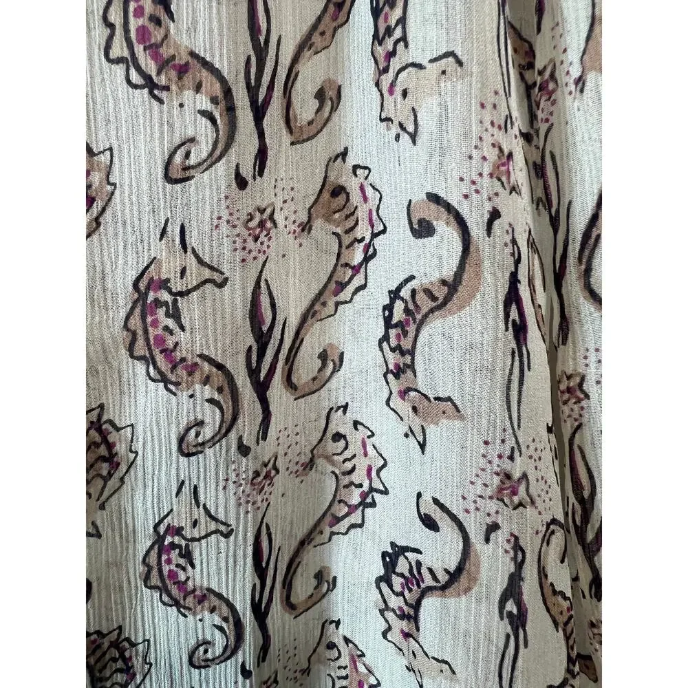 Tory Burch Sophie Coquette Off-the-Shoulder Peasant Blouse Silk boho top Sz-0